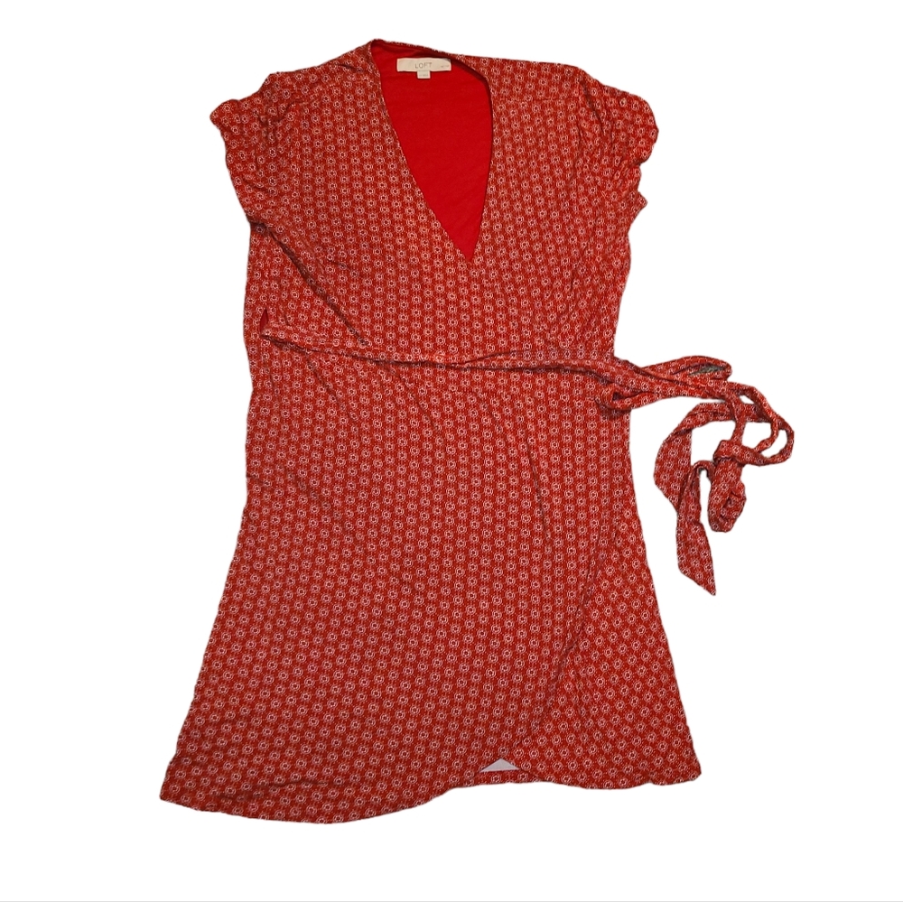 Loft Patterned Wrap Dress